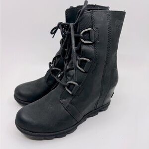 SOREL Joan of Arctic Wedge II Rain Boot, Black, Size 8